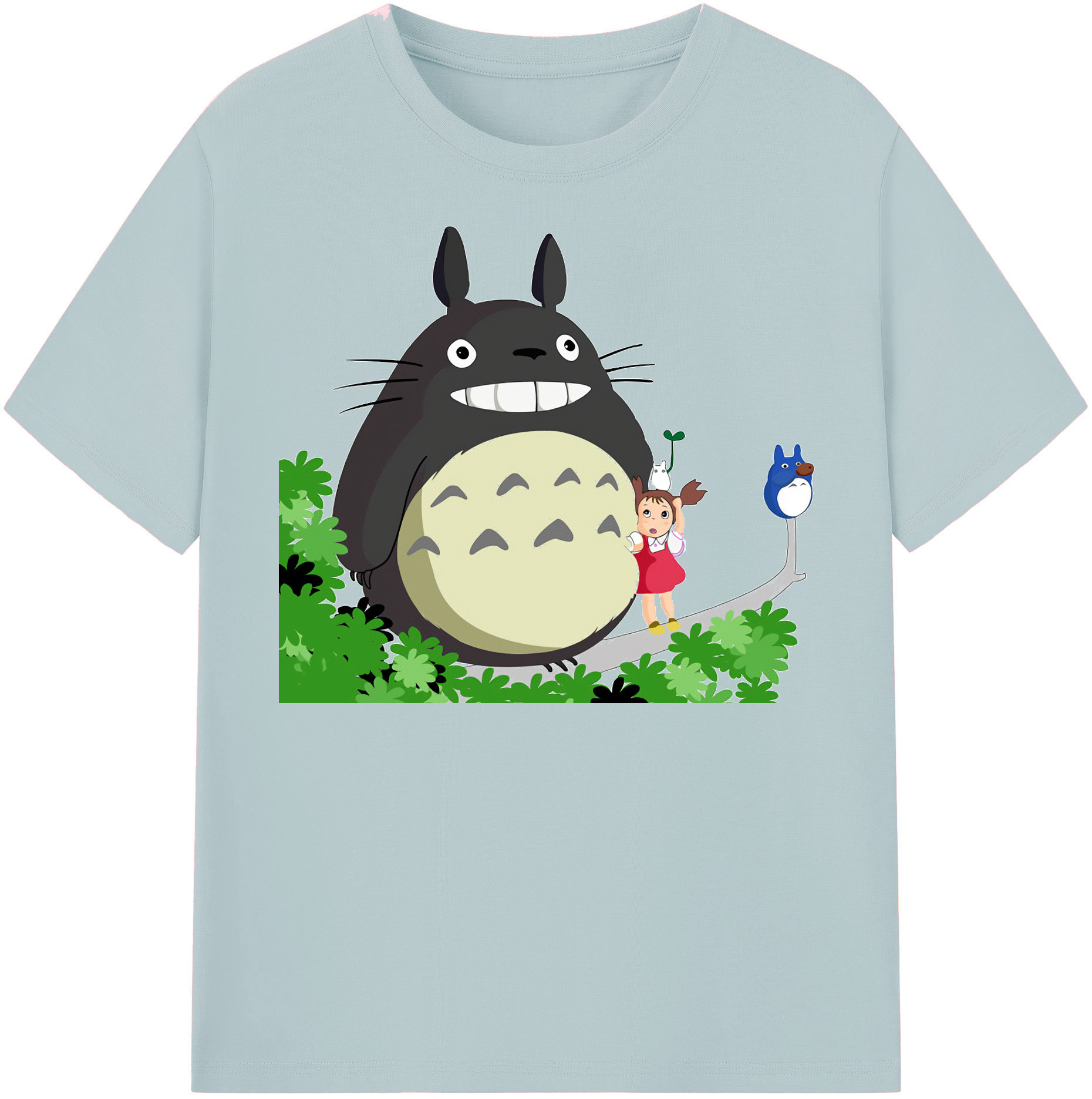 （画像用） となりのトトロ 草壁メイ 草壁サツキ My Neighbor Totoro Satsuki Kusakabe Mei Kusakabe 綿100％半袖Tシャツ（フロントプリント）